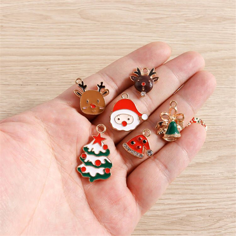 10pcs Cute Christmas Charms En - Jewelry Making Gloves บทวิจารณ์และราคา
