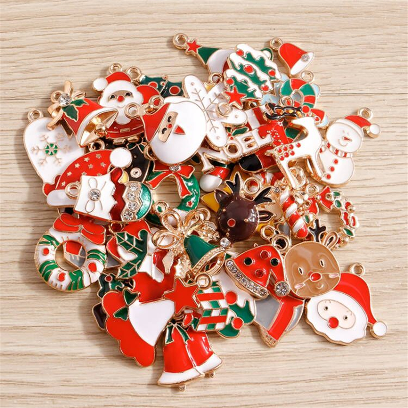 10pcs Cute Christmas Charms En - Jewelry Making Gloves บทวิจารณ์และราคา