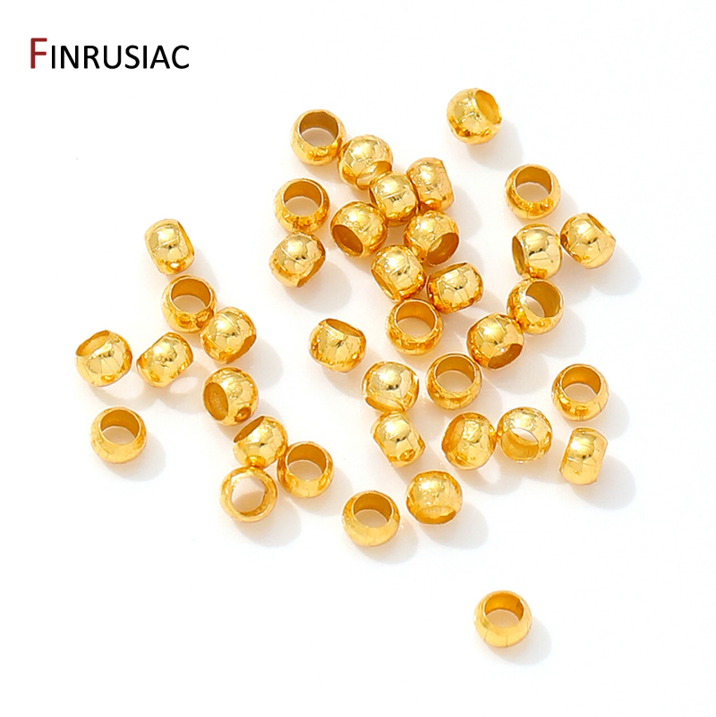 18K Gold Plated Brass Round/Tu - Crimp Bead Tube บทวิจารณ์และราคา