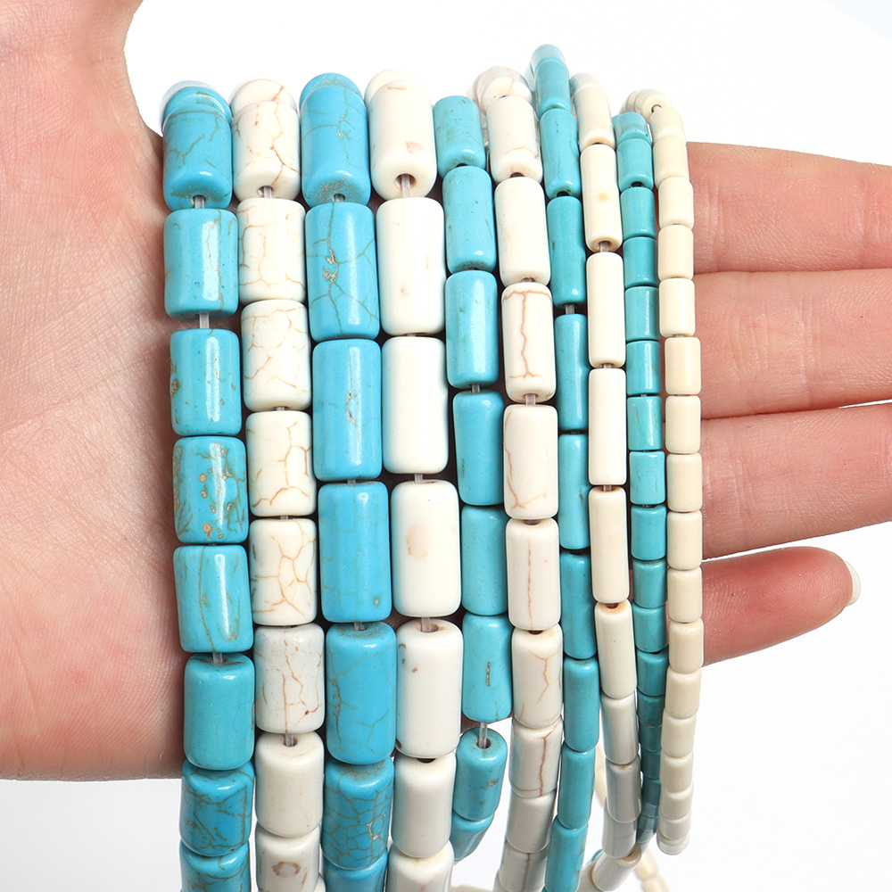1 Strand Natural Blue White Tu - Crimp Bead Tube บทวิจารณ์และราคา