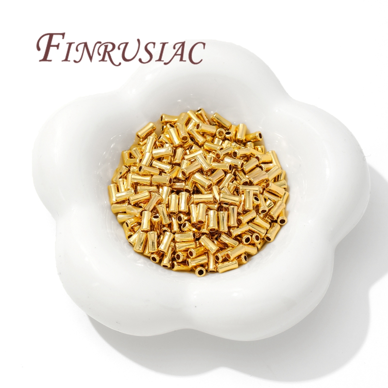 18K Gold Plated Brass Tube Bea - Crimp Bead Tube บทวิจารณ์และราคา