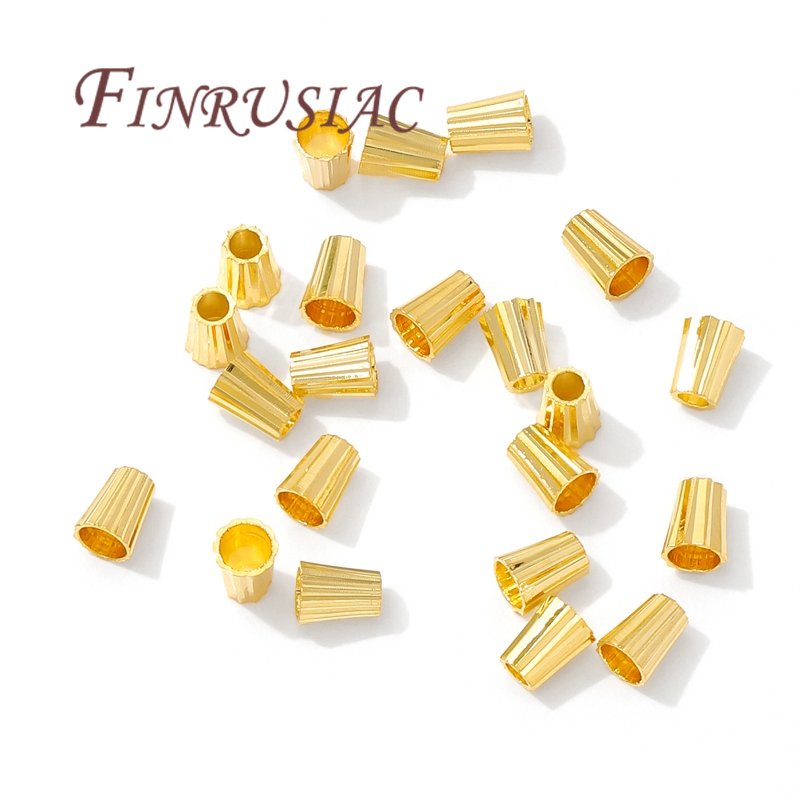 18K Gold Plated Brass Tube Bea - Crimp Bead Tube บทวิจารณ์และราคา