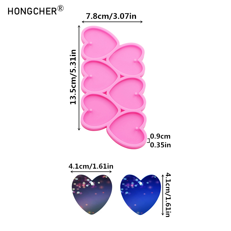 Shiny mirror love epoxy resin  - Resin Mold Jewelry บทวิจารณ์และราคา