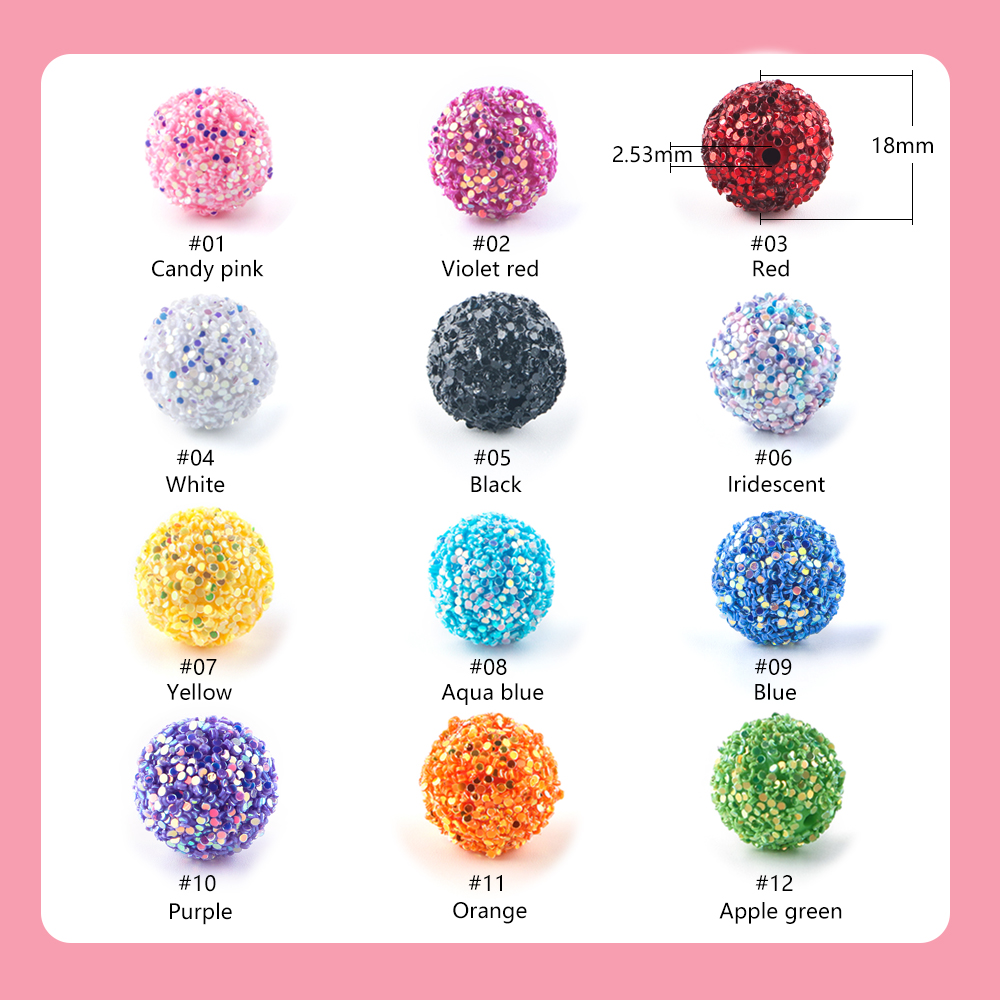 18/20MM Acrylic Round Bead Mer - Jewelry Making Process บทวิจารณ์และราคา